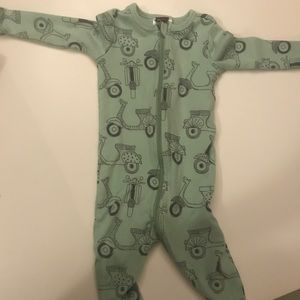Tea collection scooter pajama onsie sleeper. VGUC